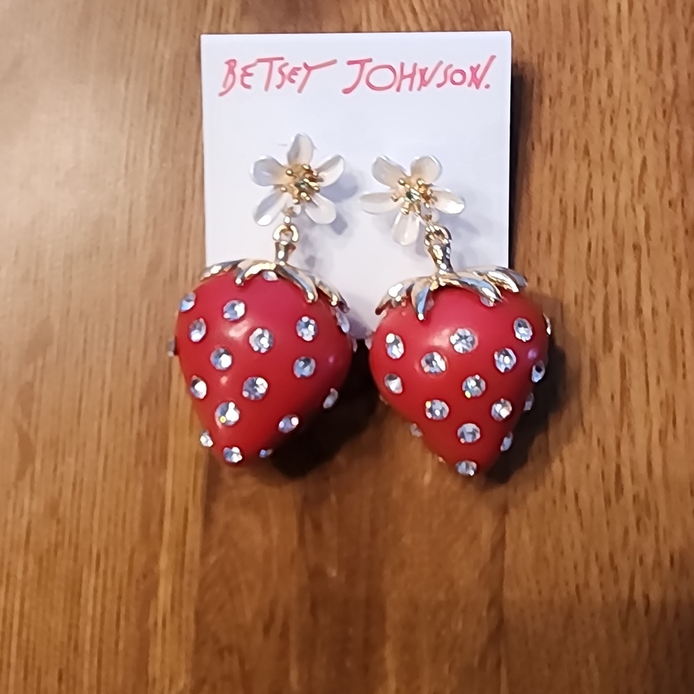 Betsy Johnson Strawberry earrings